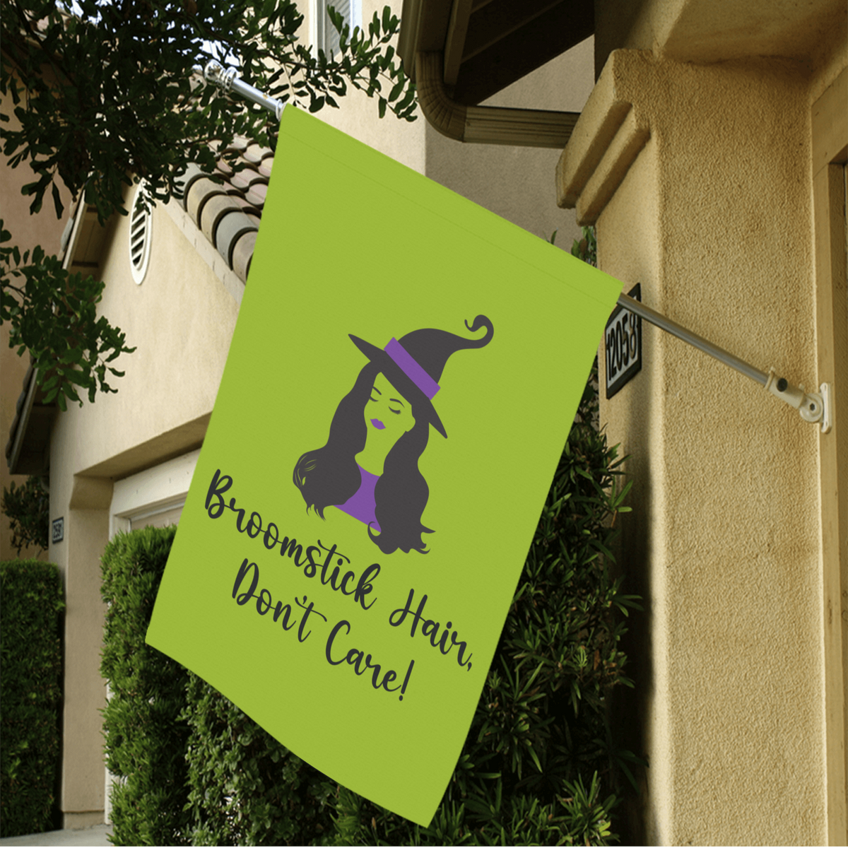 Broomstick Hair Halloween Flag