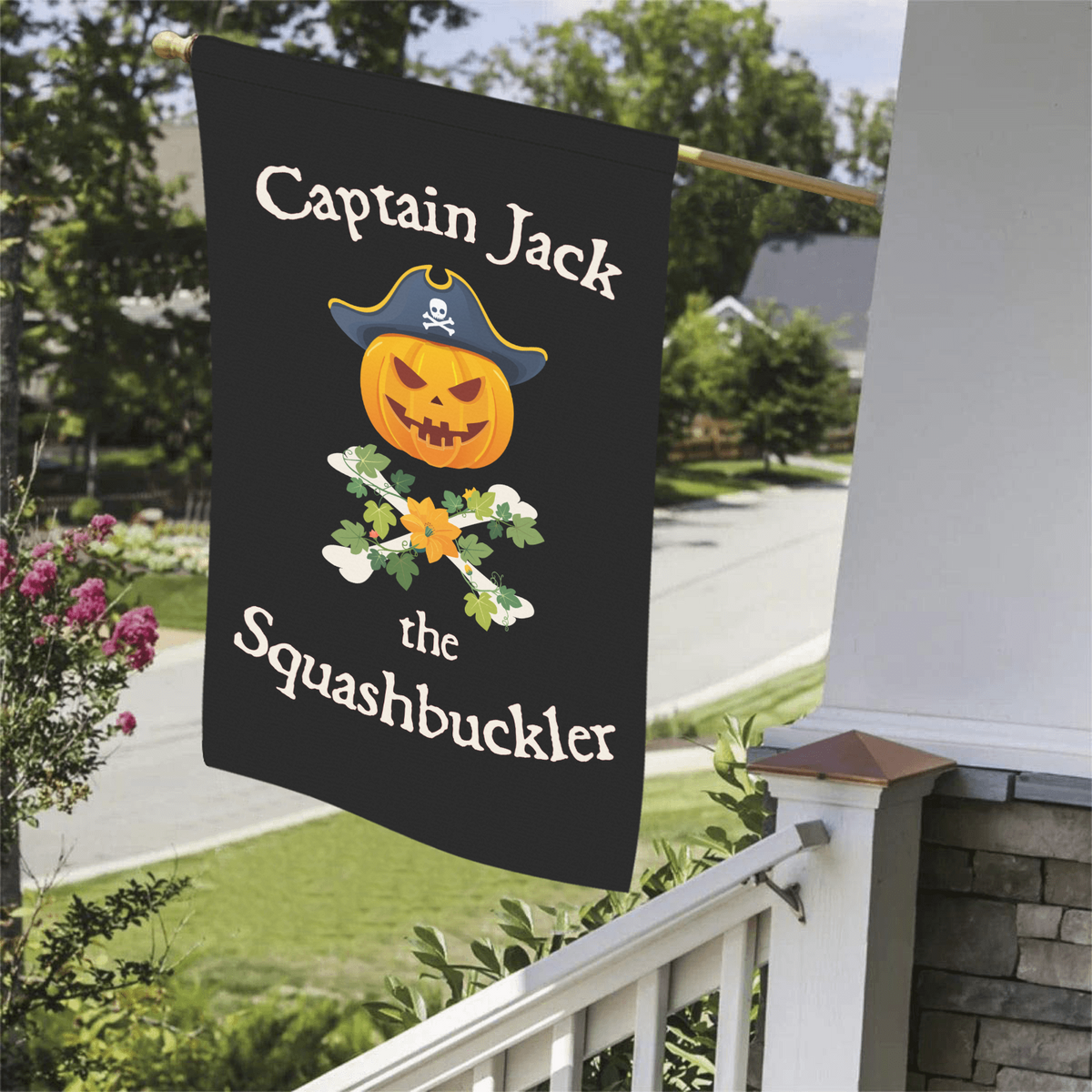 Captain Jack the Squashbuckler Halloween Pirate Flag