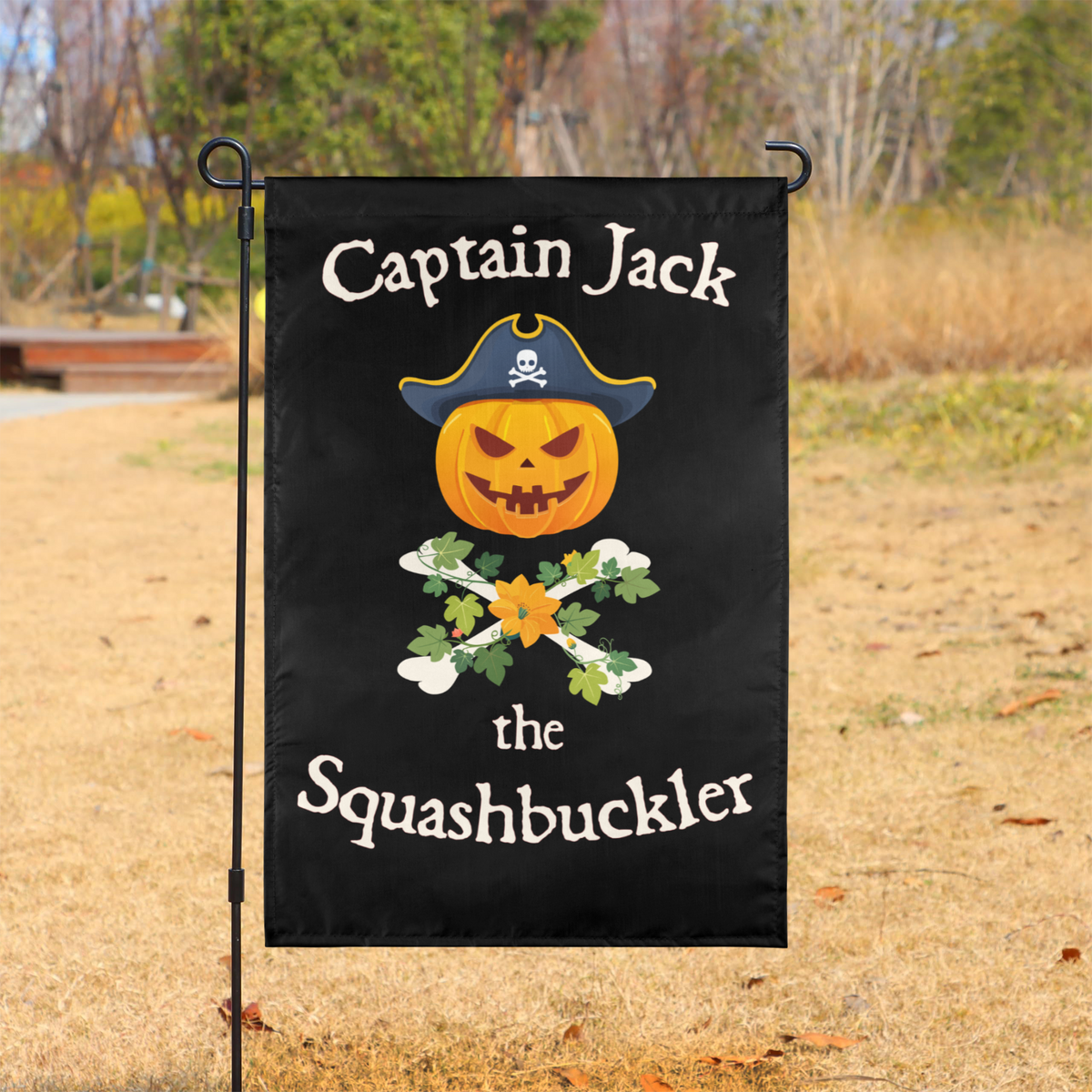 Captain Jack the Squashbuckler Halloween Pirate Flag