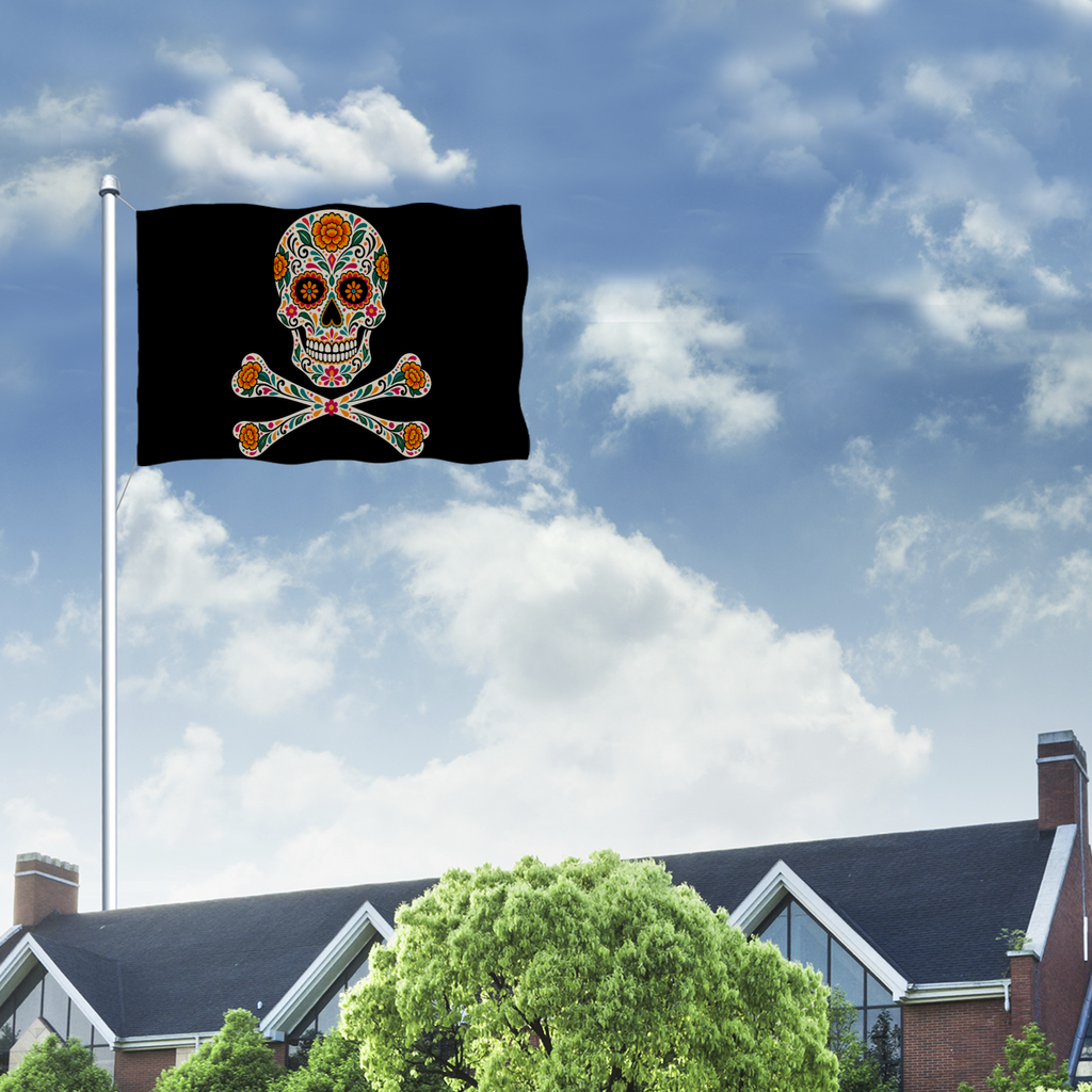 La Calavera Corsaria  Day of the Dead  Pirate Flag
