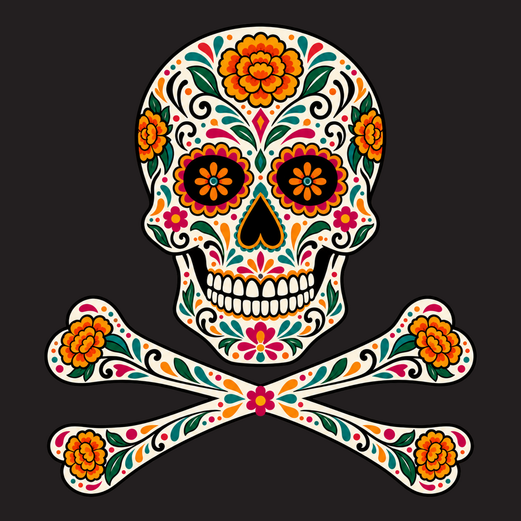 La Calavera Corsaria  Day of the Dead  Pirate Flag