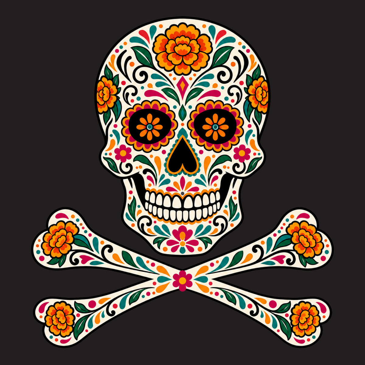 La Calavera Corsaria  Day of the Dead  Pirate Flag